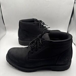 Timberland Mid Lace Chukka Boot Black Nubuck - Size 9M - (TB0A431H W05)